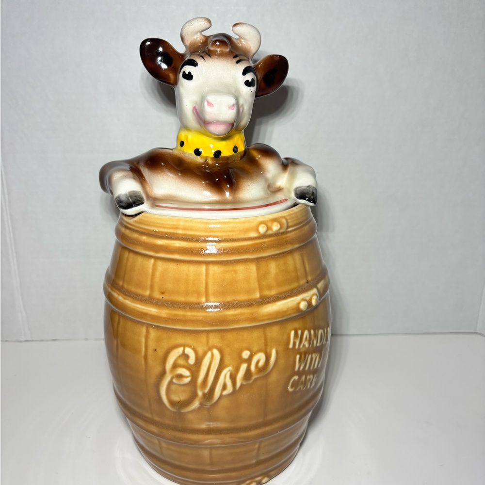 ****SOLD**** Vintage 1940s Elsie the Cow Cookie Jar Pottery Guild of America